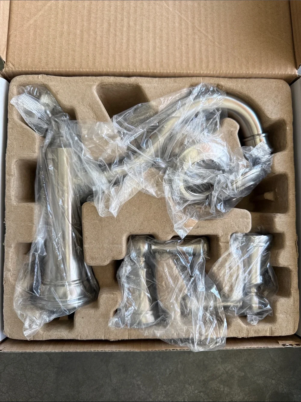 ProFlo 2 Handle Roman Tub Filler. Brushed Nickel Bath Faucet with Lever Handles